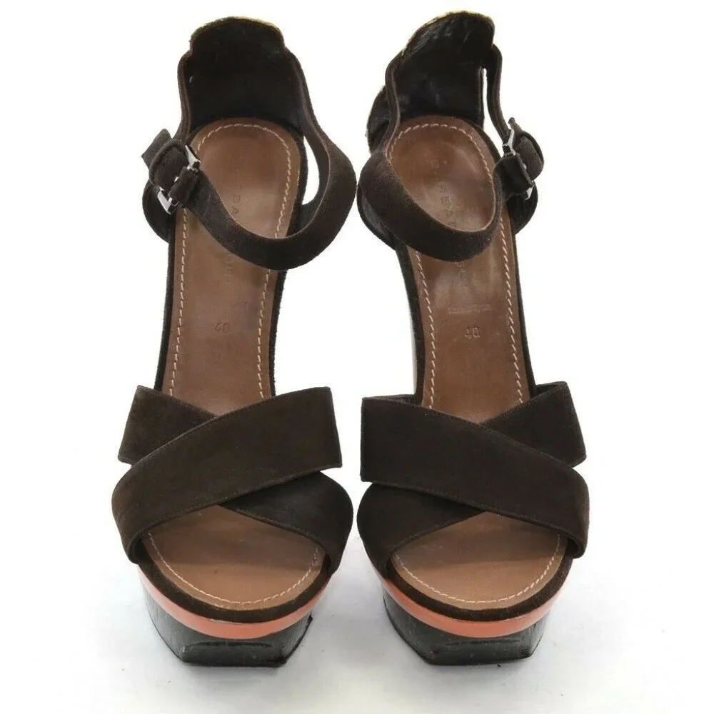 Barbara Bui Brown Platform High Heel Sandals 40